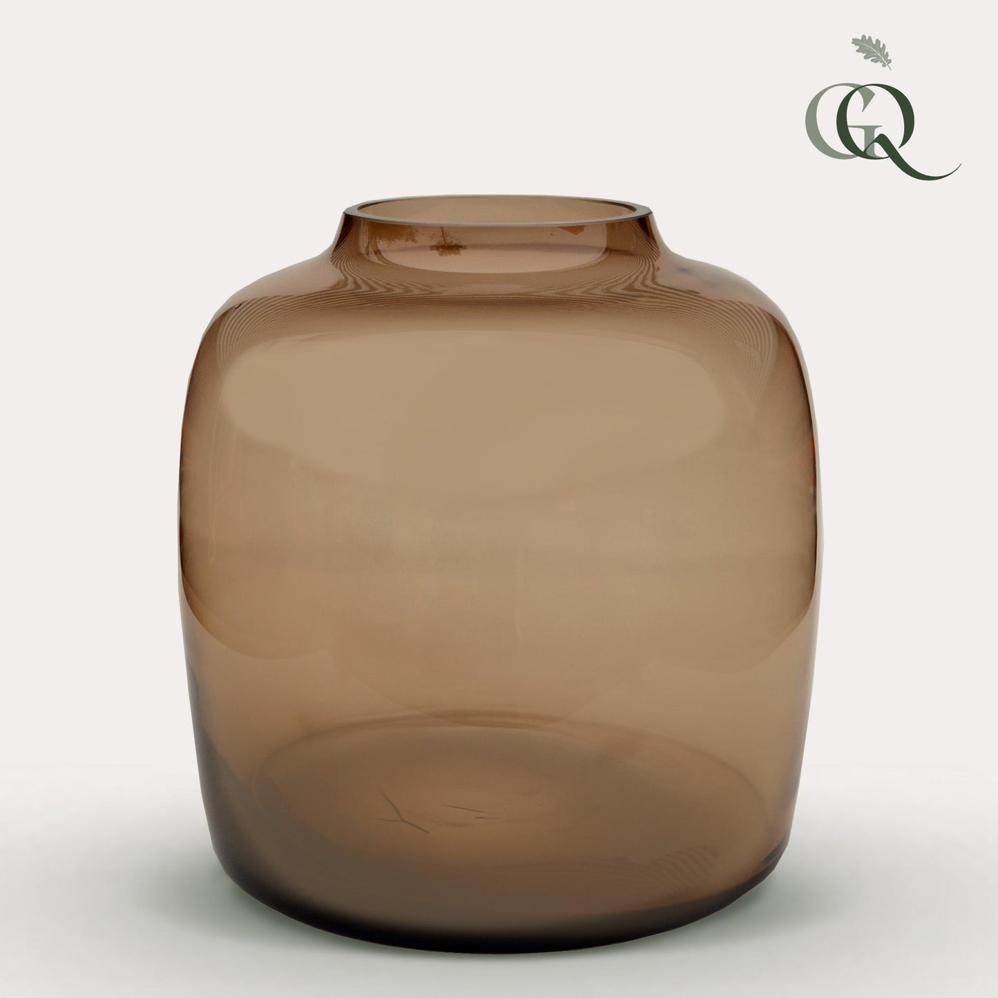 Vase glass - M - H25 W25 - Bartica - Taupe