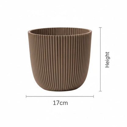 Capi Pot Nature Groove Made With Warm Taupe - D17cm | productafbeelding 3