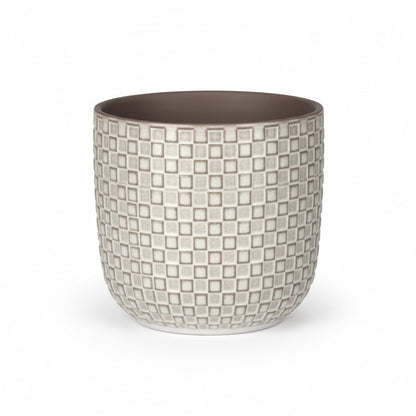 Pot relief wit D13,5