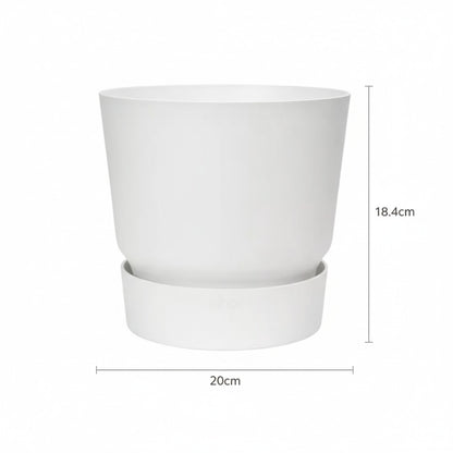 Elho greenville round white - D20cm | productafbeelding 3