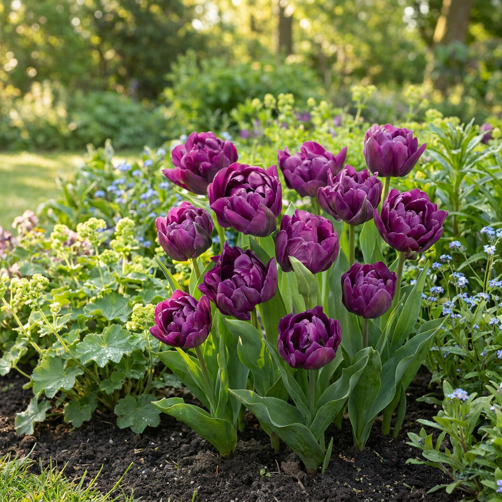 24x Tulipa Double Lilac - Dubbele lila tulp - Paars - Voorjaarsbloeier - Bolmaat 11/12 | productafbeelding 6