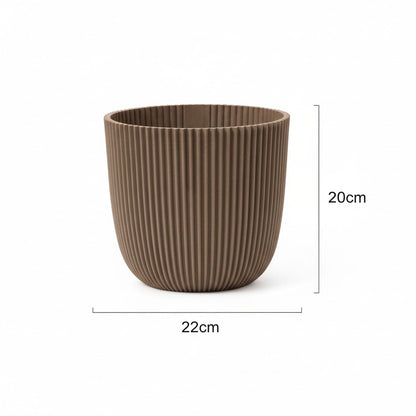 Capi Pot Nature Groove Made With Warm Taupe - D22cm | productafbeelding 3