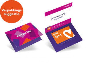 Vitaminstore cadeaukaart in een cadeau envelop voor een verrassingsgeschenk.