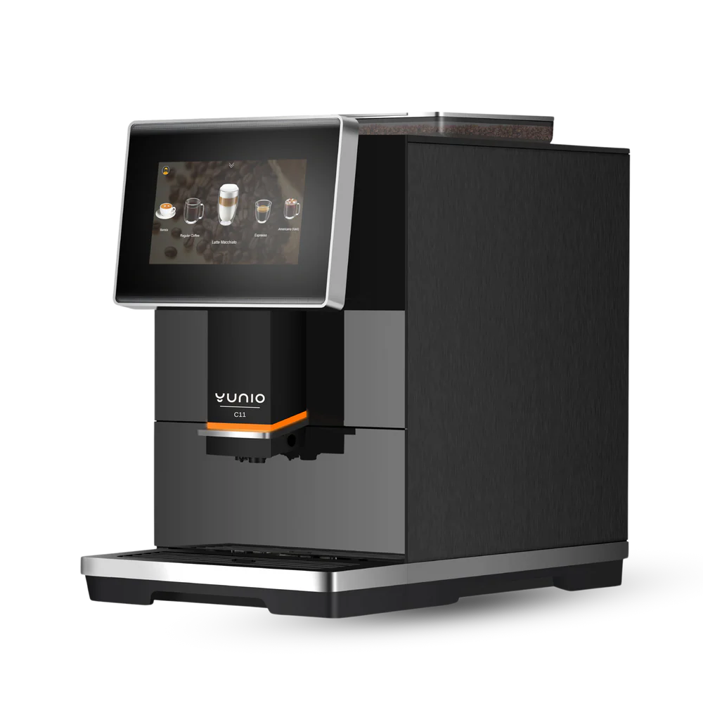 Yunio Extra C11 De Luxe koffiemachine, linkerzijaanzicht