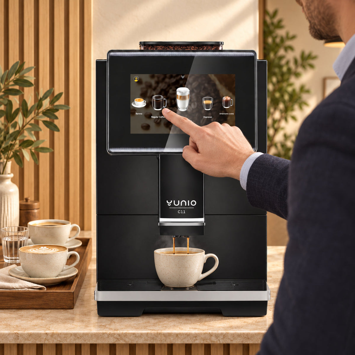 Yunio Extra De Luxe koffiemachine voor zakelijk gebruik