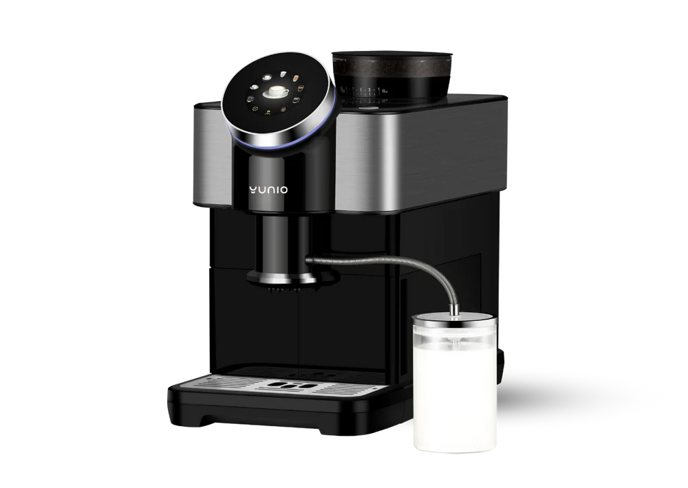 Yunio H2 koffiemachine voor bedrijven, zijaanzicht