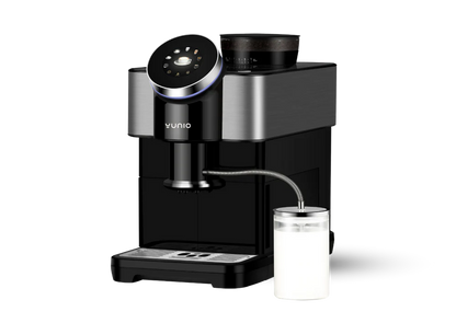 Yunio H2 koffiemachine voor bedrijven, zijaanzicht